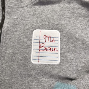 Teacher sweatshirt jacket, Personalized teacher gift,embroidered school shirt, customized school gift, Back to school, year end teacher gift