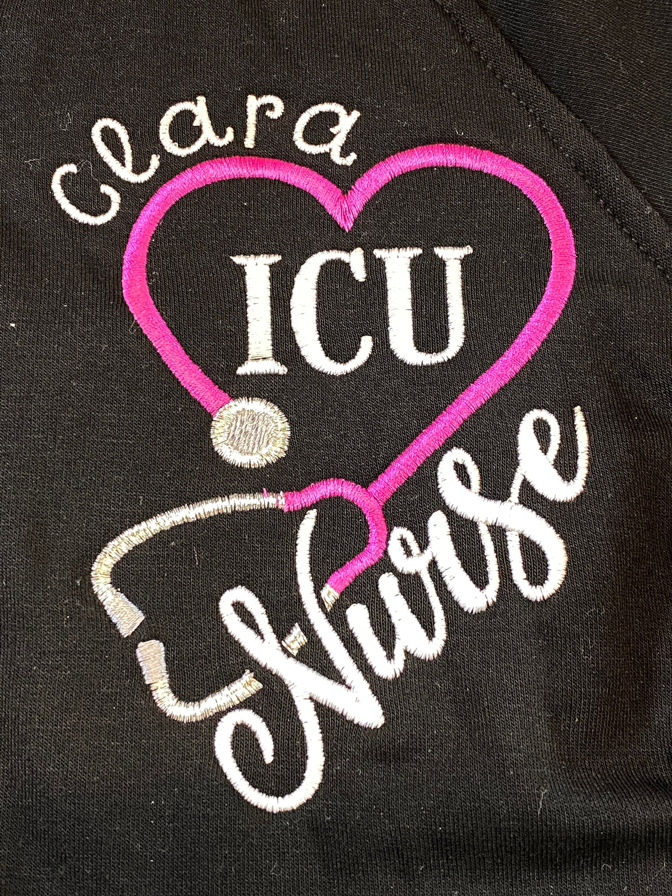 Personalized ICU Nurse Stethoscope Shirt Nurse Etsy UK