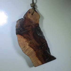 FOSSILIZED TREIFHOLZ ANHÄNGER mit Kupferöse-freie Form-handgefertigter Schmuck-3 "lang x 1.5"breit-kostenloser Versand in 48 US-Bundesstaaten