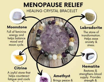 Menopause Support Crystal Bracelet for Balance and Calm