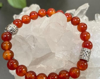 Carnelian Crystal Bracelet – Creativity, Motivation & Confident Energy