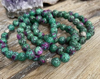 Ruby in Zoisite Bracelet for Self-Esteem, Heart Healing & Motivation