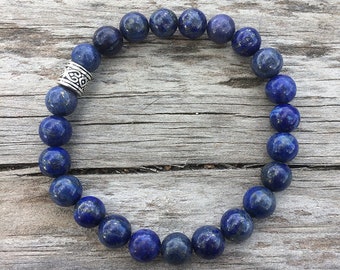 Lapis Lazuli Bracelet: Handmade Reiki Infused Crystal Healing Jewelry