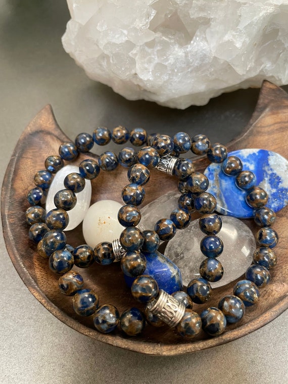 Sapphire Impression Jasper Bracelet for Emotional Wellbeing