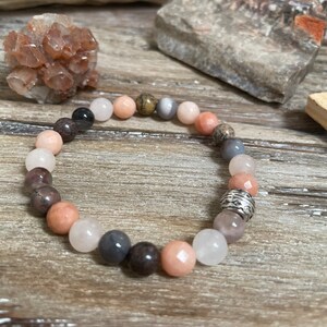 Peachy Gemstone Bracelet: Aventurine, Opal, Agate, Sacral Chakra