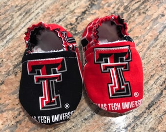 Texas Tech baby shoes size 0-6 months