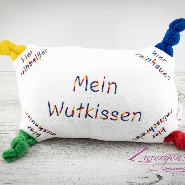 Wutkissen | Mein Wutkissen Weiß/Bunt