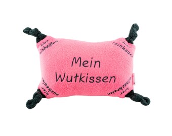 Mi almohada de ira rosa - antracita para que niños y adultos griten, muerdan, lloren y golpeen