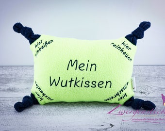 Wutkissen | Mein Wutkissen Neongrün/Schwarz