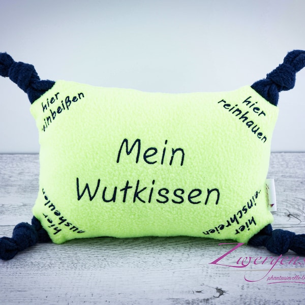 Wutkissen | Mein Wutkissen Neongrün/Schwarz