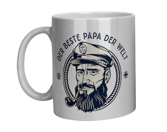 Tasse mit Spruch Bester Papa der Welt - Seemann - Kaffeetasse Statement Becher Geschenk