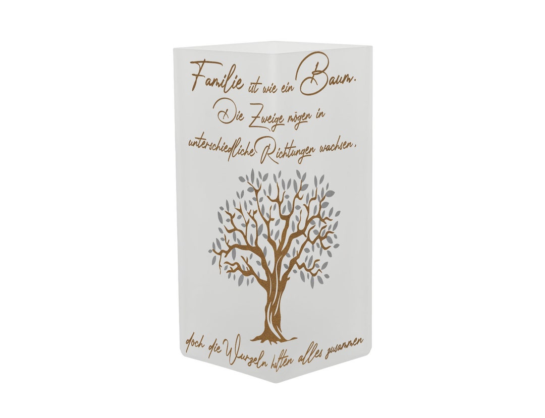 Lampe mit Spruch Tischlampe Familie ist wie ein Baum Etsy.de