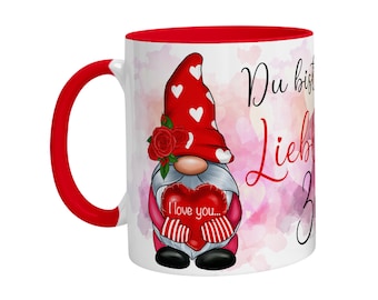 Tasse mit Spruch Lieblings Zwerg - Gnome Kaffeetasse Ich Liebe Dich Geschenk