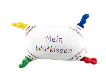 Mi almohada de ira blanca: colorida para que niños y adultos griten, muerdan, lloren y golpeen