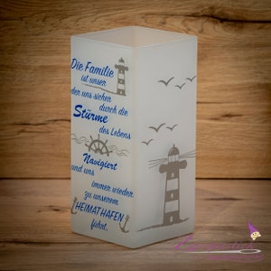 Lampe mit Spruch Tischlampe Familien ist unser Leuchtturm Etsy.de