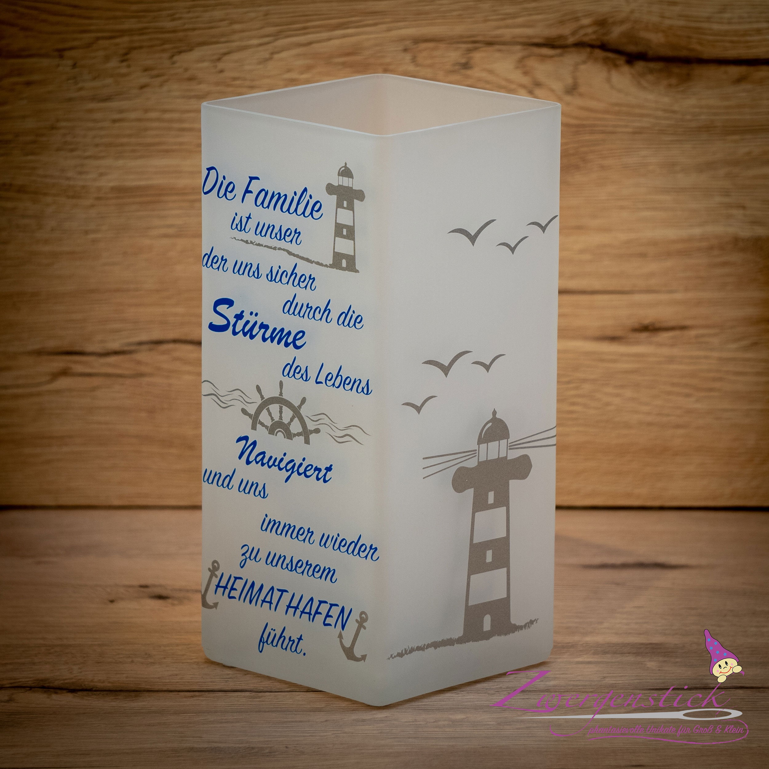 Lampe mit Spruch Tischlampe Familien ist unser Leuchtturm Etsy.de