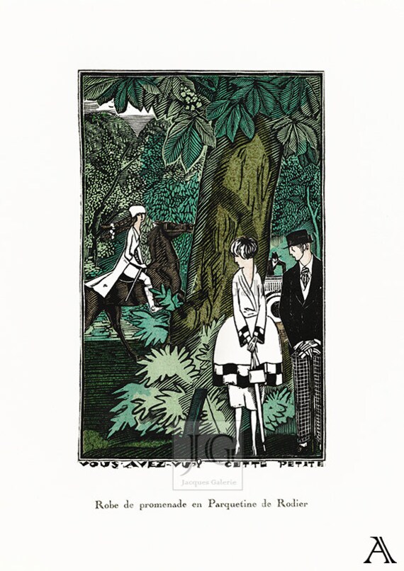 Art Deco Fashion Costumes Fernand Simeon Bonjour La Gazette Du Bon Ton Wall Art Giclée Art Print Cotton Paper Archival Inks