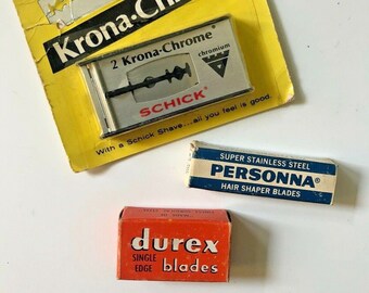Vintage Razor Blades Schick Personna Durex