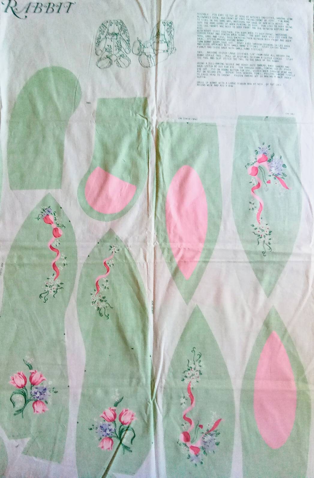 Victorian Rabbit Cut & Sew Fabric Panel Fabric Rabbit Soft - Etsy