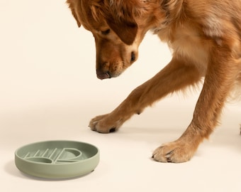 Puzzle Feeder for Dogs: Silicone Slow Feeder Bowl with Suction Cup Base