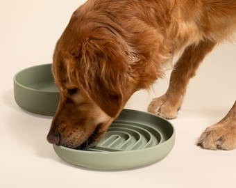 Puzzle Feeder for Dogs: Silicone Slow Feeder Bowl with Suction Cup Base