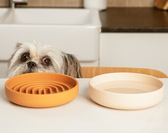 Spill-Proof Pet Food Bowl: Silicone Slow Feeder Dog Bowl with Suction Cup Base