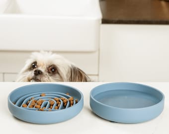 Puzzle Feeder for Dogs: Silicone Slow Feeder Bowl with Suction Cup Base