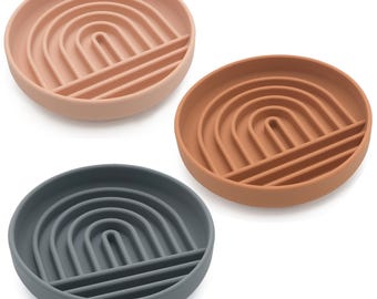Slow Feeder Dog Bowl Bundle: Silicone, Non-Slip, 3 Colors