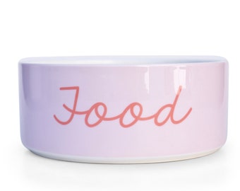 Tigela de cerâmica personalizada para cães: Tigela para ração personalizada, cores modernas.