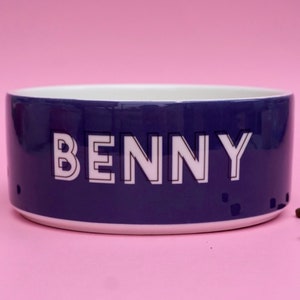 Personalized Dog Bowl | A Dog Dish You Can Customize, Heavy, Ceramic, Modern