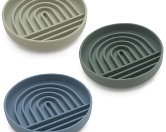 Silicone Slow Feeder Dog Bowl Bundle: Sage, Spruce, Ocean