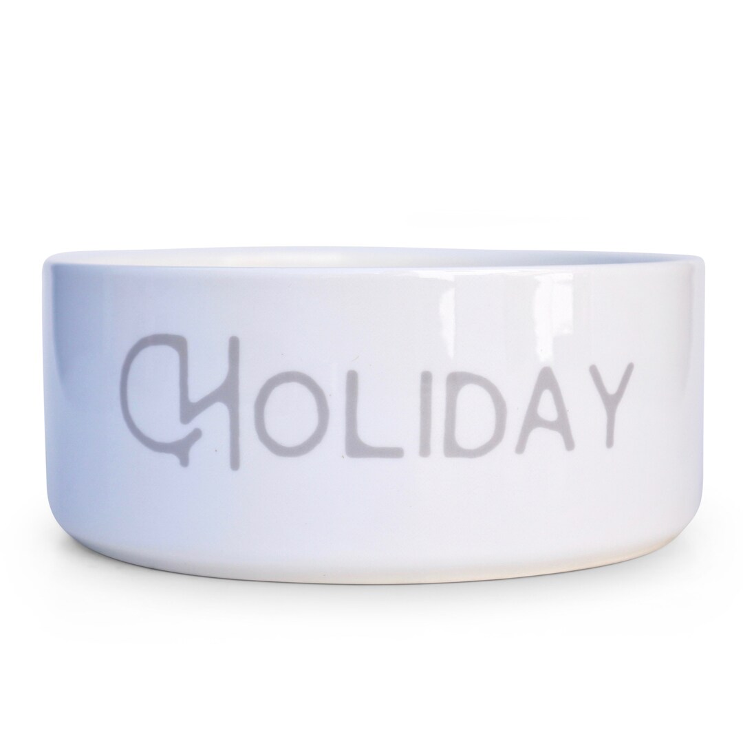 White Ceramic Dog Bowl Customize & Monogram With Your Etsy