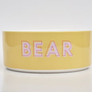 Large Dog Food Bowl: Modern Ceramic, Custom Colors, Add Your Pet's Name For The Perfect Dog Dish