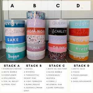 Custom Food and Water Bowls for Medium & Large Dogs: Pick Your Colors, Font, Text image 9