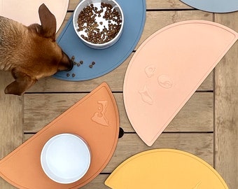Silicone Mat, Waterproof Dog Bowl Mat to Protect Floors, Cat Food Mat, Pet Mat For Food & Water Bowls, Rubber Mat