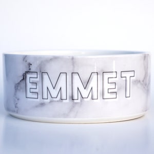 Custom Dog Dish: Ceramic, Personalized Dog Food Bowl or Dog Water Bowl
