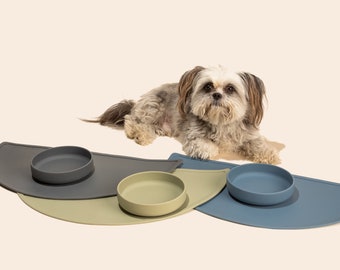No Tip Silicone Bowl - A Modern Pet Food & Water Bowl With A Hidden Suction Cup - The Perfect Dish