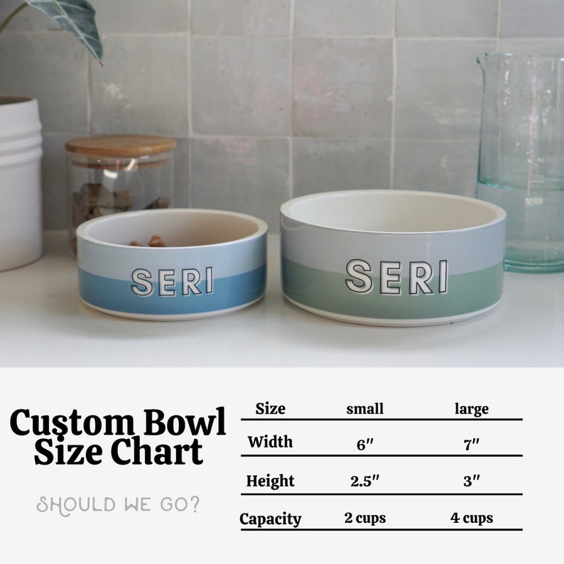 Dog Bowl: Custom with Your Pet's Name // You Choose The Color, Patterns, & Personalization // Modern, Large Dog Bowls for Food and Water image 4