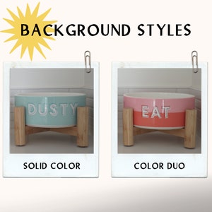 Custom Food and Water Bowls for Medium & Large Dogs: Pick Your Colors, Font, Text image 5