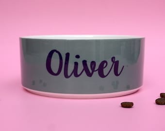 Personalized Dog Bowl: Ceramic, Customizable, Heavy and Durable