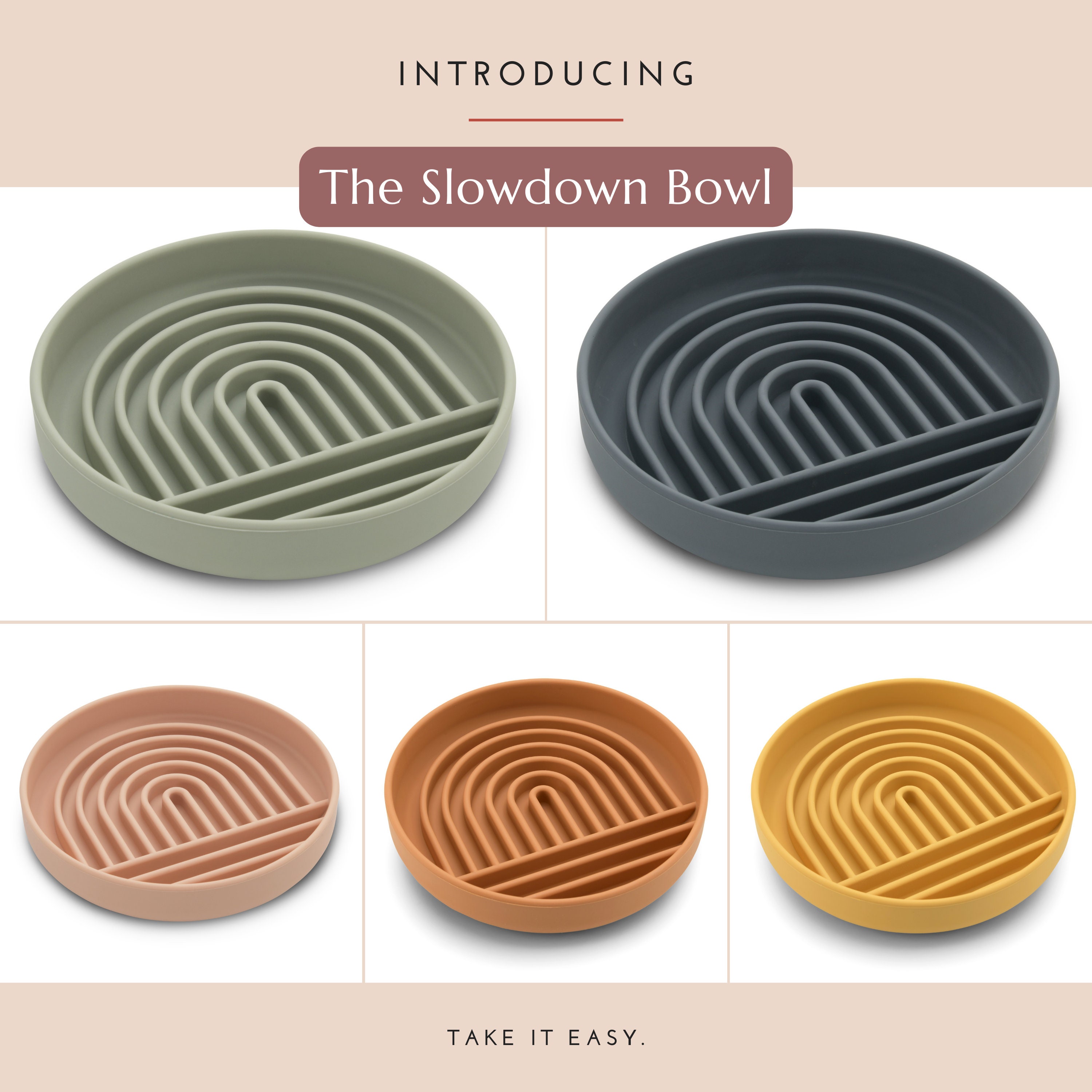 The Slowdown Bowl: Slow Feeder & Lick Mat (Charcoal)