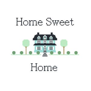PDF, Home Sweet Home cross stitch, Home Sweet Home, Modern Cross Stitch, Housewarming Cross Stitch, Cross Stitch