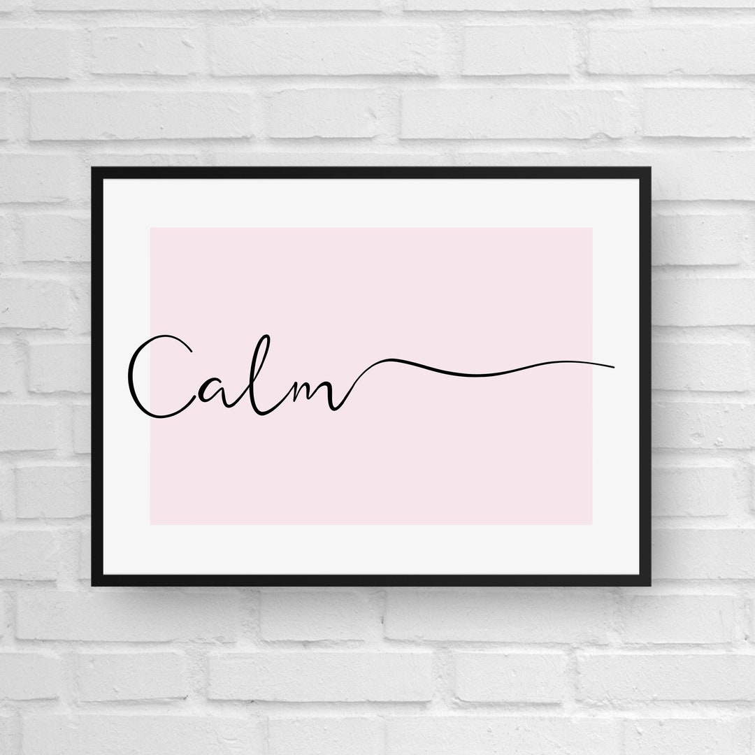 Calm Print | Bedroom Decor | Pink Prints | Home Prints - Etsy