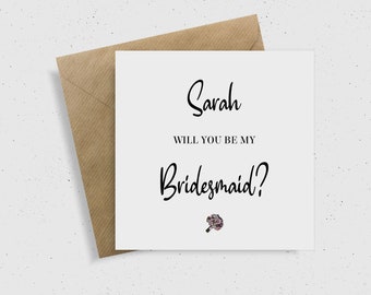Personalised Will You Be My Bridesmaid Card | Bridesmaid Card | Bridesmaid Proposal | Wedding Cards | Engagement Cards | Wedding Stationery