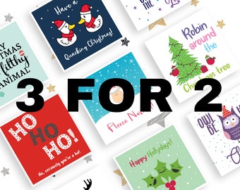 Christmas Cards 3 for 2 | Funny Christmas Cards | Christmas Puns | Christmas Card Bundle | Xmas Card