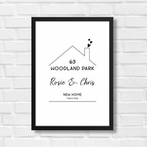 Personalised New Home Print | Our Home | Our First Home | Housewarming Gift | Moving In Present | A5 | A4 | A3