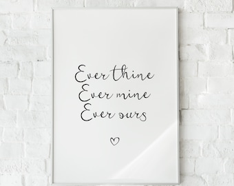 Ever Thine, Ever Mine, Ever Ours Print | Immortal Beloved | Ludwig van Beethoven | Home Prints | Big and Carrie | Sex and the City | SATC