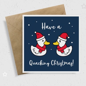 Canard de carte de Noël, avoir une carte de Noël de charlatan, avoir une carte de voeux de Noël de craquage, carte de Noel, jeu de mots drôle