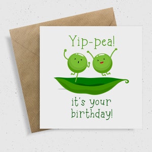 Yip-Pea Es ist Ihr Geburtstag, lustige Geburtstagskarte, Punny Geburtstagskarte, Essen Karte