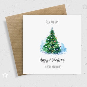 Personalisierte Weihnachtskarte für ein neues Zuhause | 1st Christmas in New Home Karte | Weihnachtskarte | Personalisierte Weihnachten